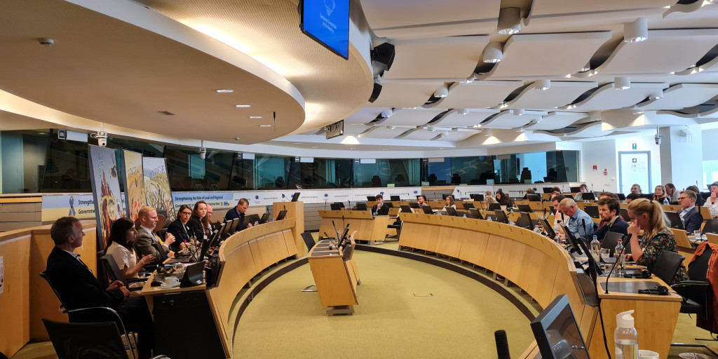 Sfeerbeeld meeting in Comité van de regio's, Brussel