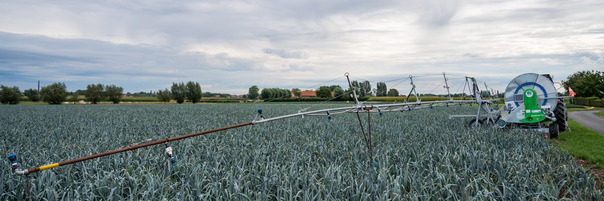 irrigatiehaspel op preiveld