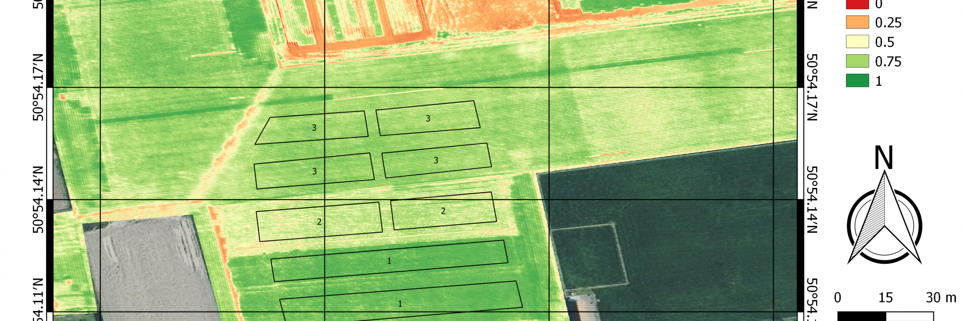 luchtbeeld met colorimeter
