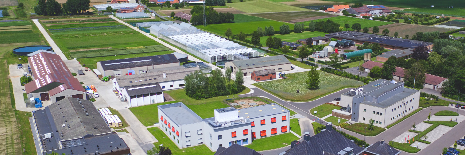 Luchtbeeld site Inagro