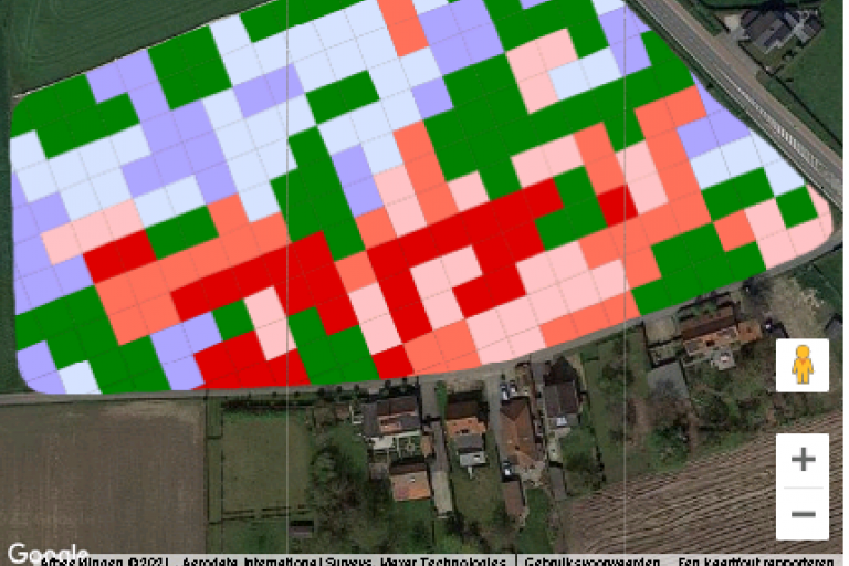 pH kaart van een praktijkperceel