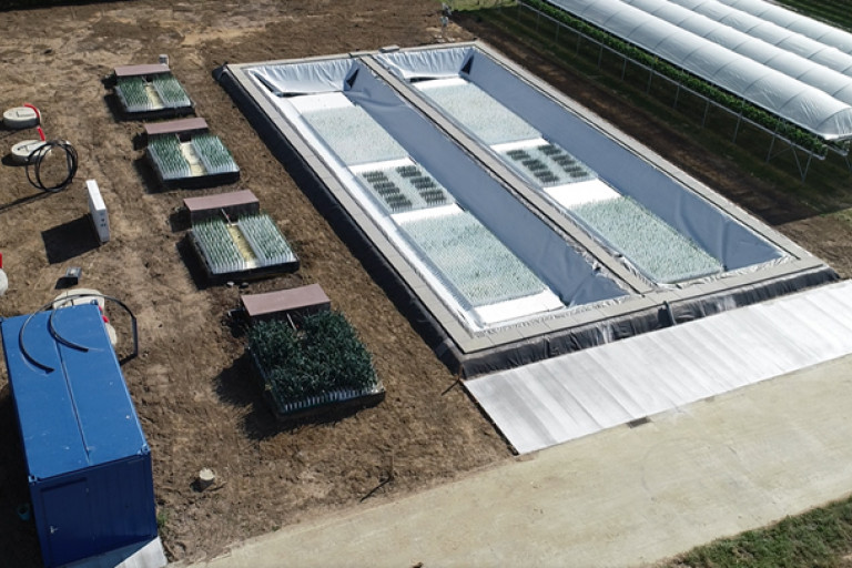 Luchtbeeld piloot prei op dragers