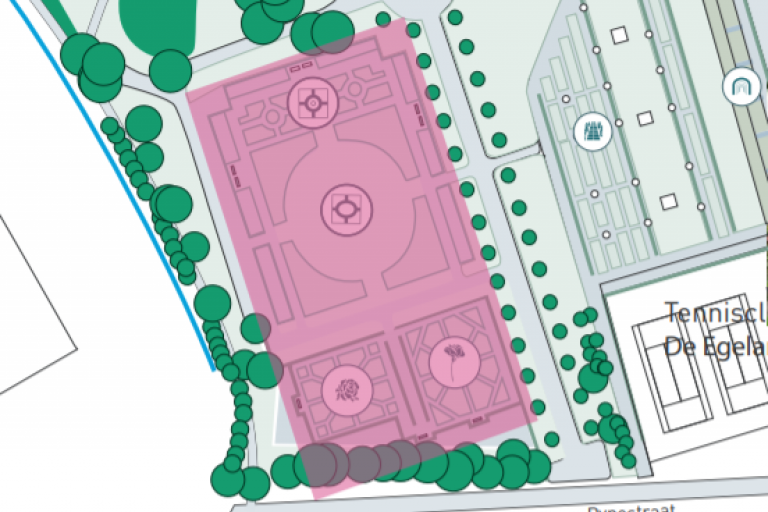 Plattegrond Rozentuin