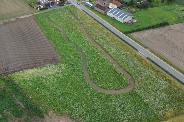 Dronebeelden patrijzenmengsel