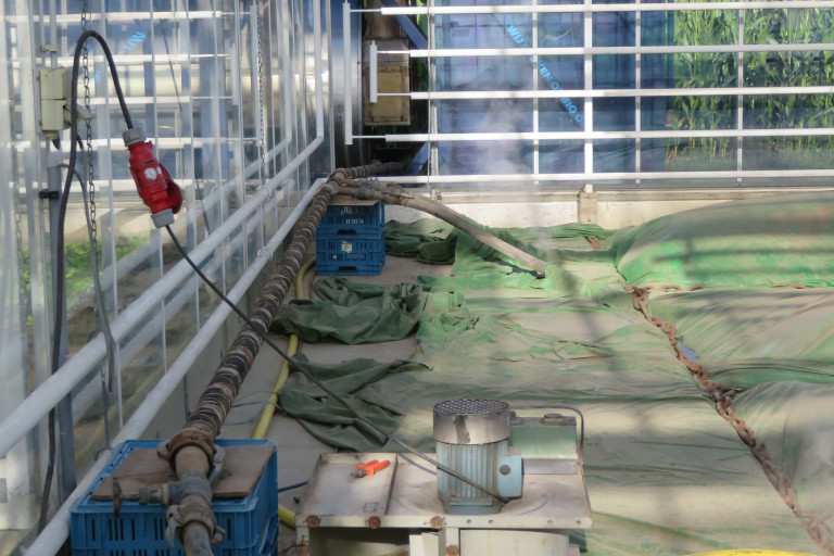 Ventilator op de drainage voor stomen met onderdruk