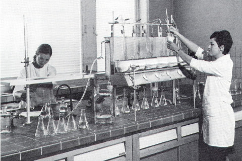 Historische foto labo