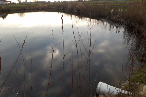 Open waterput in verbinding met de waterloop