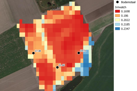 Bodemvochtgehalte op 11 september