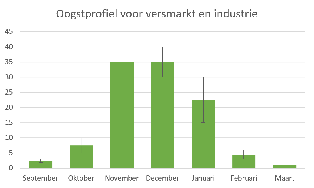 Oogstprofiel spruitkool versmarkt en industrie