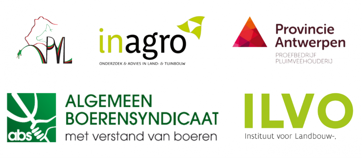 Logobanner projecten “Bouwstenen voor de Vlaamse sojateelt en -keten” en “Sojavrije varkens en kippen”.