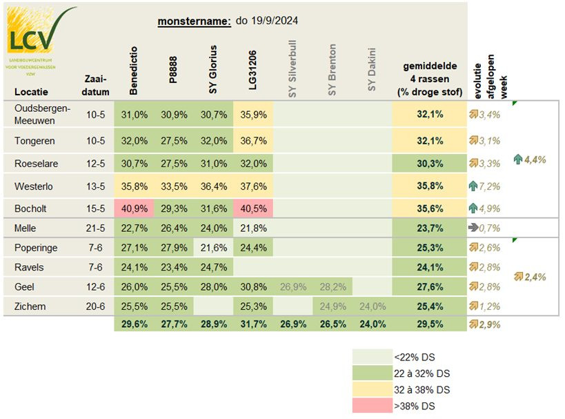 AFrijping mais LCV staalname 19 sep
