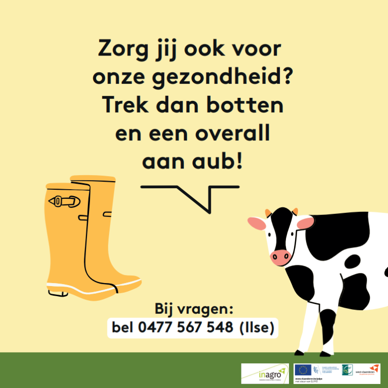 arbeid melkvee bord bedrijfskledij bioveiligheid