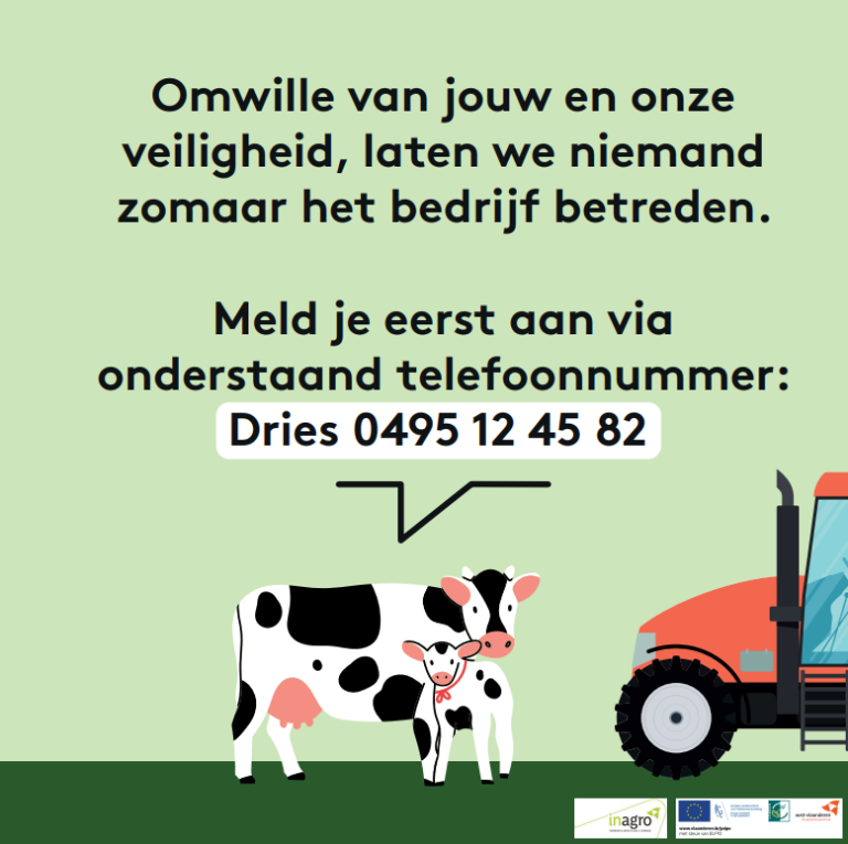 melkvee arbeid bord aanmelden erfbetreders bioveiligheid