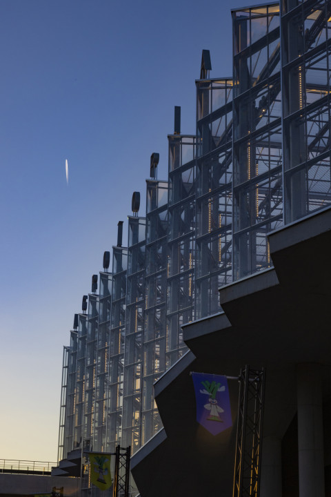Agrotopia bij zonsondergang